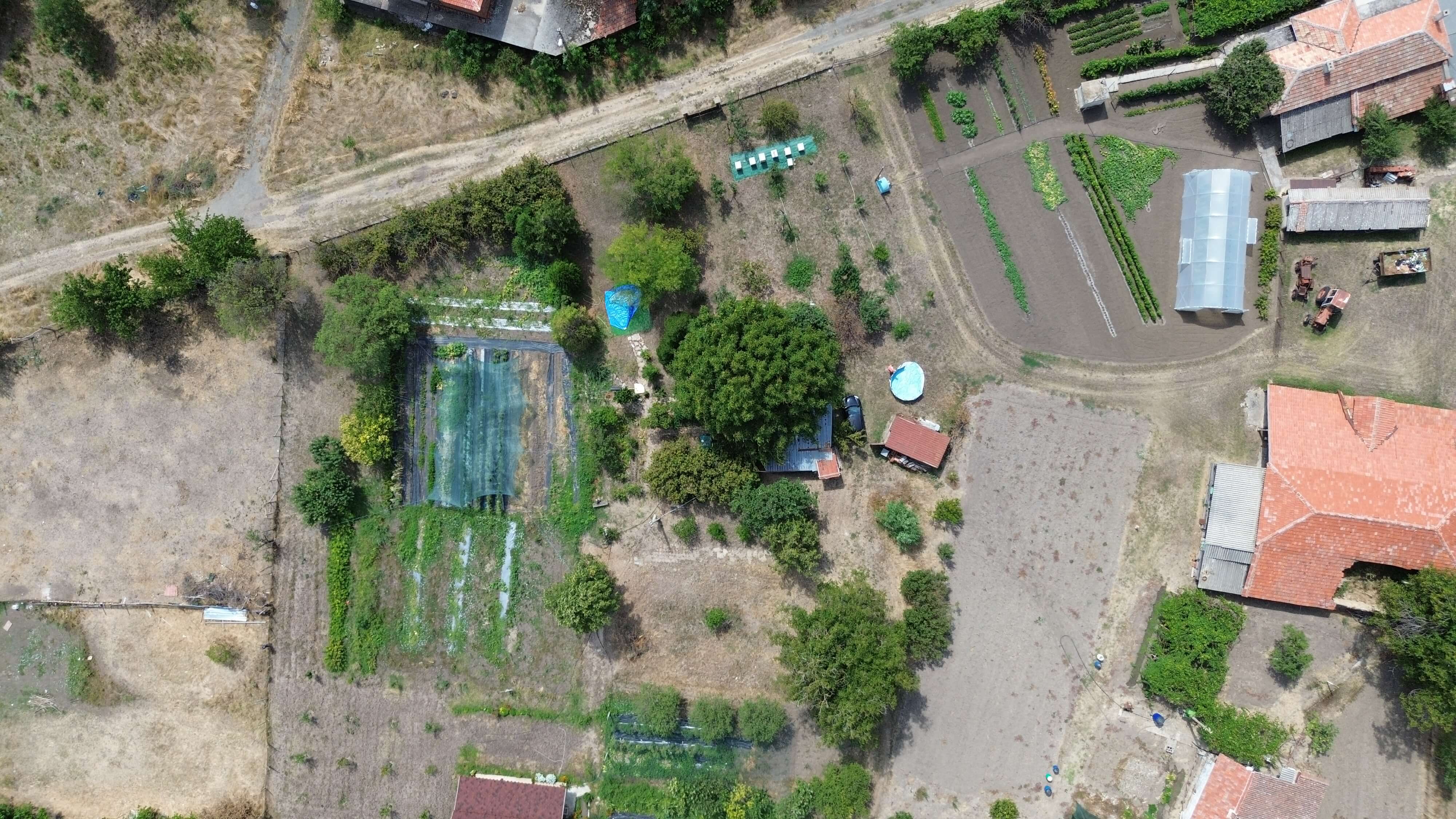 Дрон снимка на земеделска земя