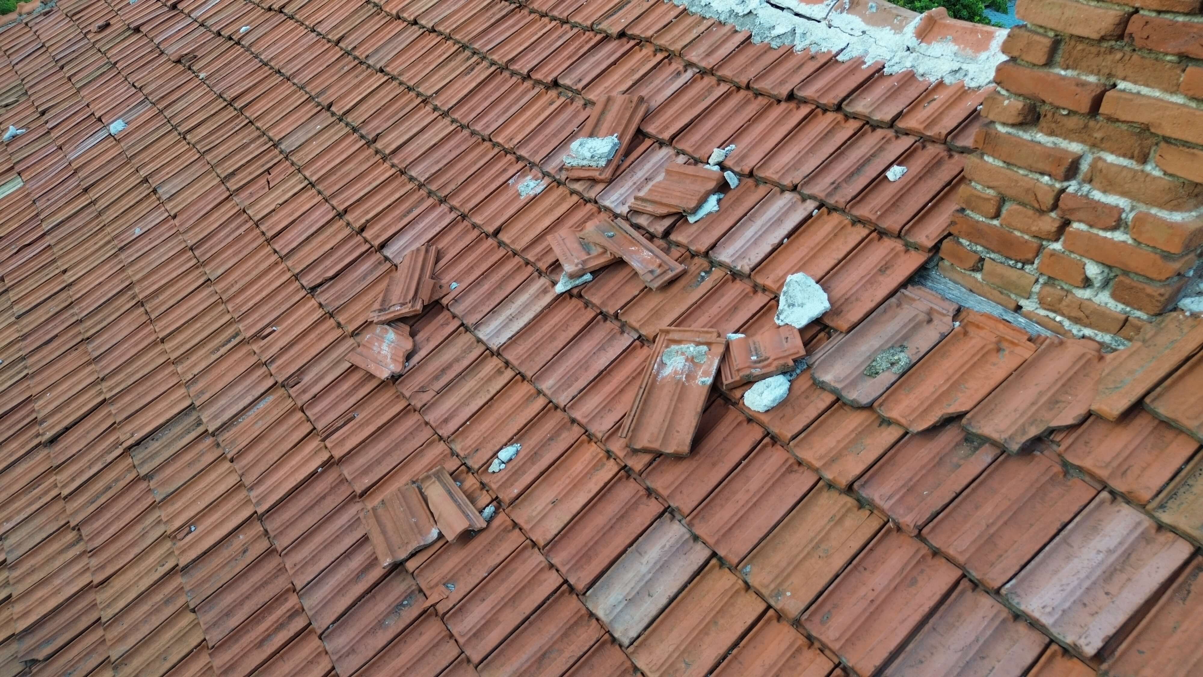 Roof structure aerial view